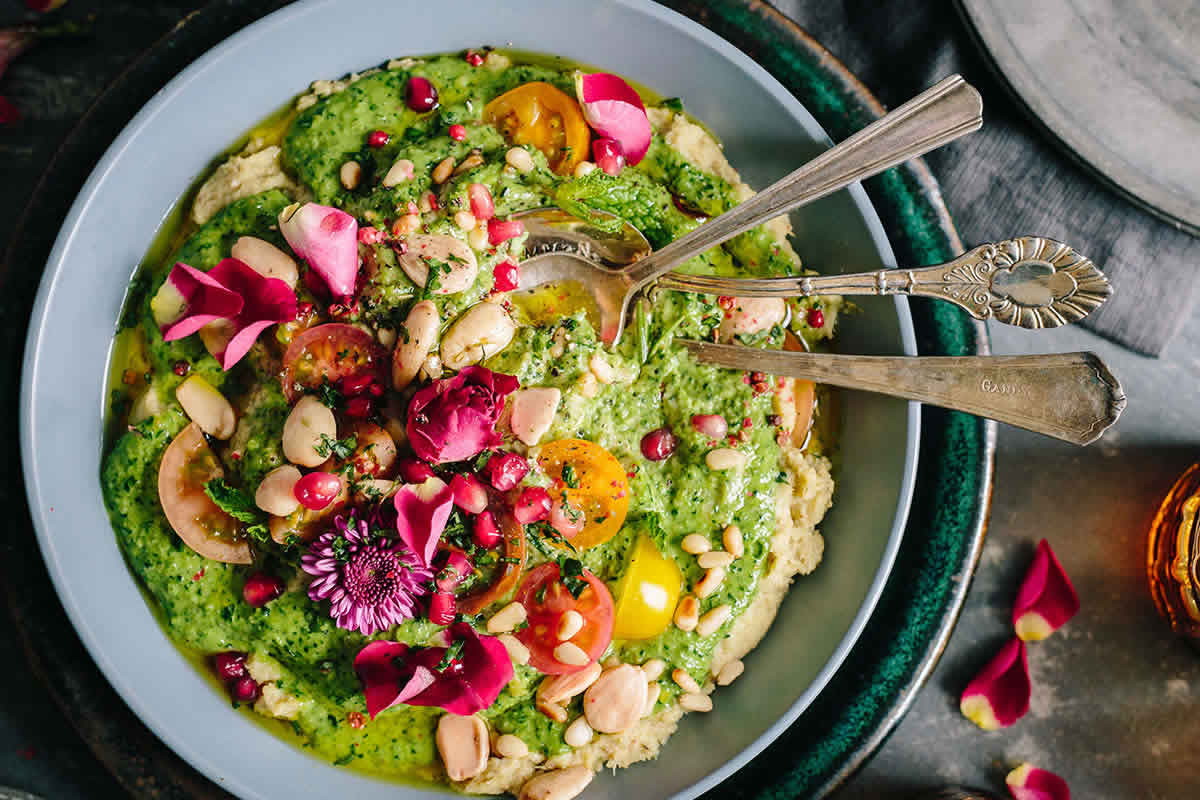 colorfull vegetarian plate